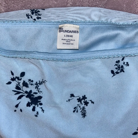 No Boundaries Blue Midi mesh Skirt - Picture 2 of 2